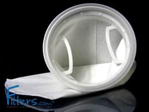 PES5P1P-WE Polyester Felt Bag Filter with Plastic Flange - 5 Microns 7-1/16 Inch (D) x 16-1/2 Inch (L) w/ Fully Welded Construct