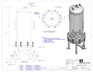 12SFH - T-Style Housing with Swing Bolt Closure. 12 - 40" Cartridges