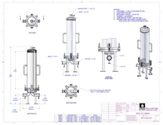 3SFH - T-Style Housing with Swing Bolt Closure. 3 - 40" Cartridges