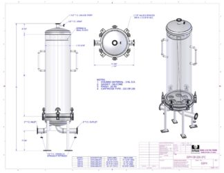 5SFH -  T-Style Housing with Swing Bolt Closure. 5 - 30" Cartridges