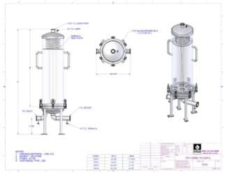 7SFH -  T-Style Housing with Swing Bolt Closure. 7 - 40" Cartridges
